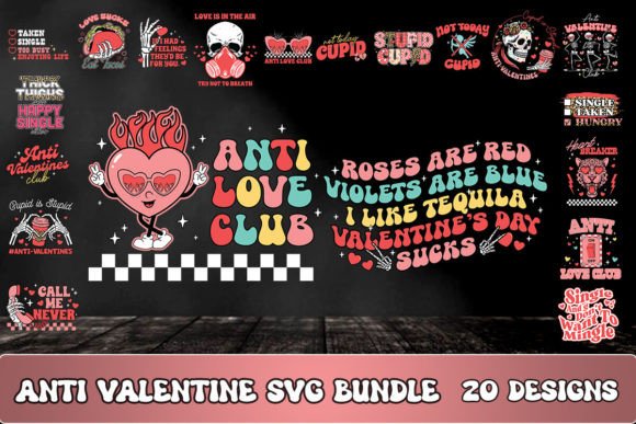 Anti Valentine SVG Bundle for Graphics and Crafts