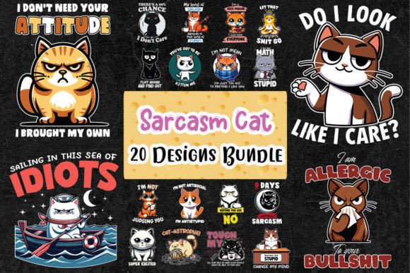 Funny Sarcasm Cat SVG Bundle: Graphics and Crafts Review