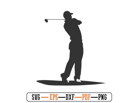 Golf Playing Svg Silhouette File Graphics and Crafts