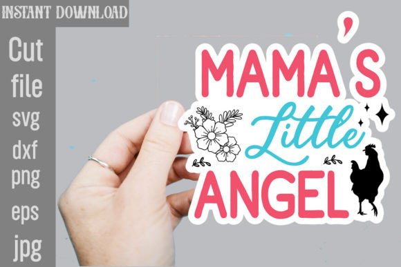 Mama s Little Angel SVG Stickers Graphics and Crafts