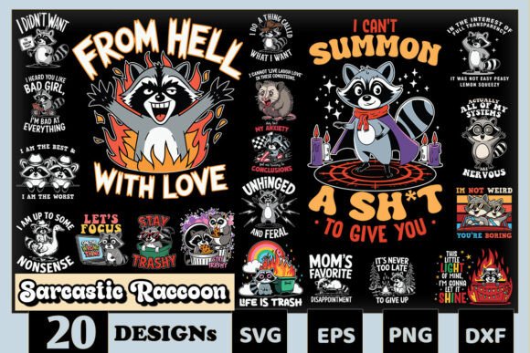 Sarcasm Raccoon SVG Bundle: A Designer’s Take on Graphics for Crafts